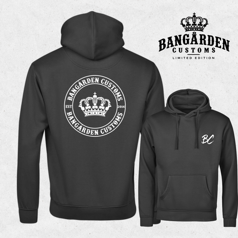 Bangården Limited Edition Hood – svart, fram- och baksida