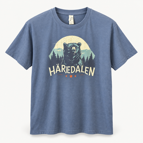 Härjedalen Bear Tee denimblå