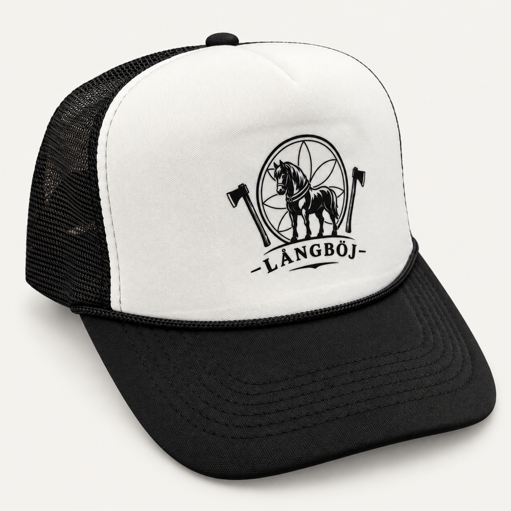 Greve Långböj Foam Trucker – Vit / svart
