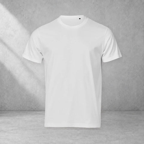 Blank Lightweight Tee – Vit – grå studiobild