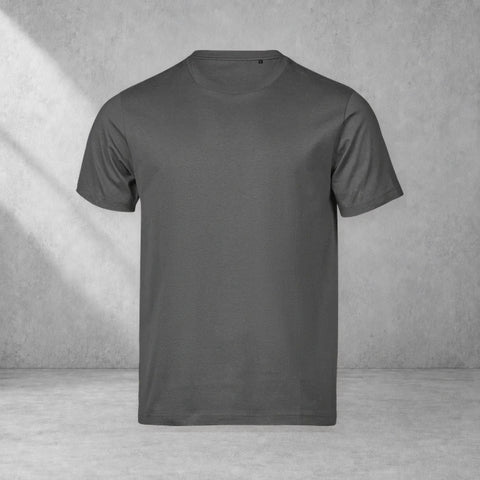 Blank Premium Tee – Powder Grey – grå studiobild