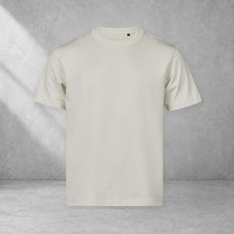 Blank Heavy Tee – Cement – grå studiobild
