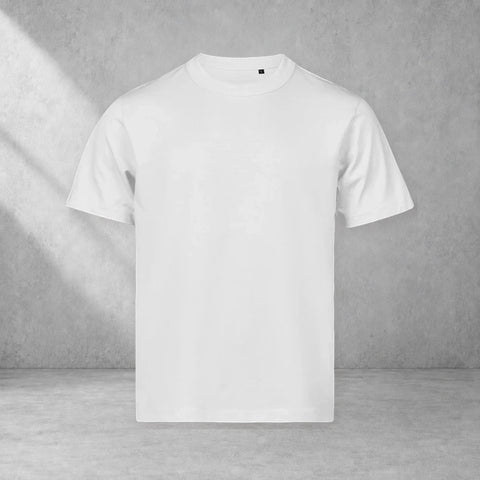 Blank Heavy Tee – Vit – grå studiobild