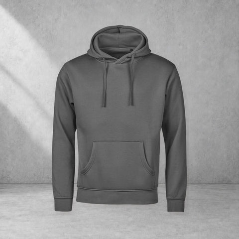 Blank Premium Hoodie – Powder Grey – grå studiobild