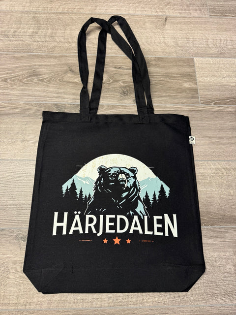 Härjedalen Bear – Canvas Tote – Svart