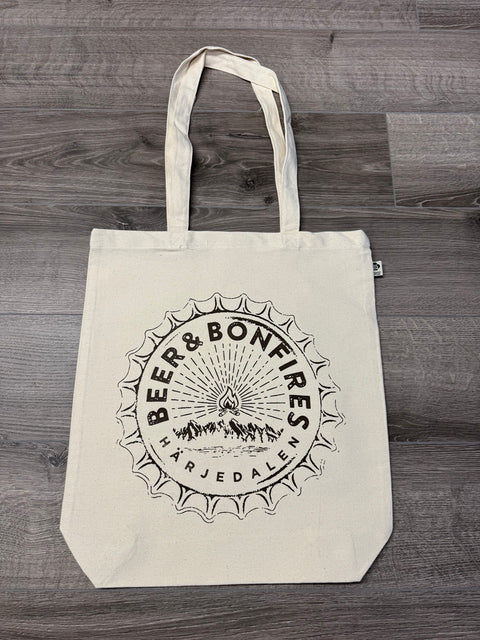 Beer & Bonfires – Canvas Tote – Ecru