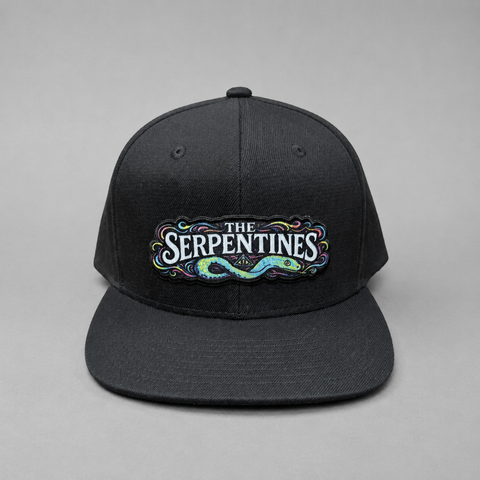 The Serpentines P&P Snapback – Svart – grå studio framifrån